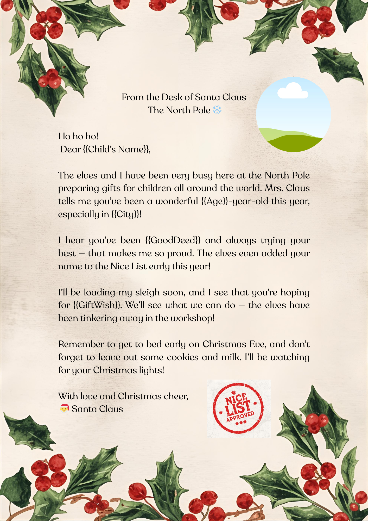 Personalised Letter from Santa