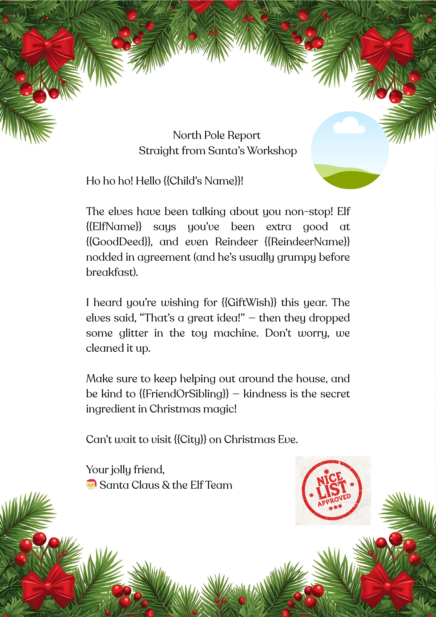 Personalised Letter from Santa